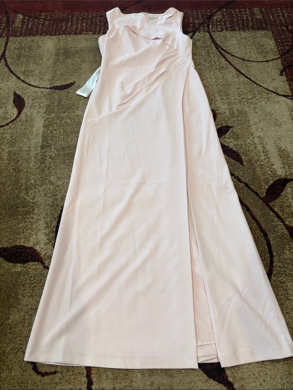 Kay Unger Light Pink Sleeveless Maxi Dress